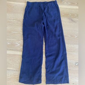 Caslon blue linen wide leg pants Size M